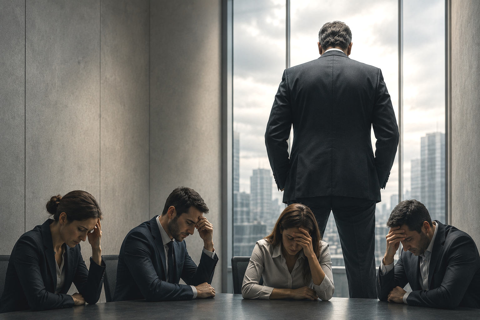 Leadership by fear impacting trust, confidence and organisational culture.