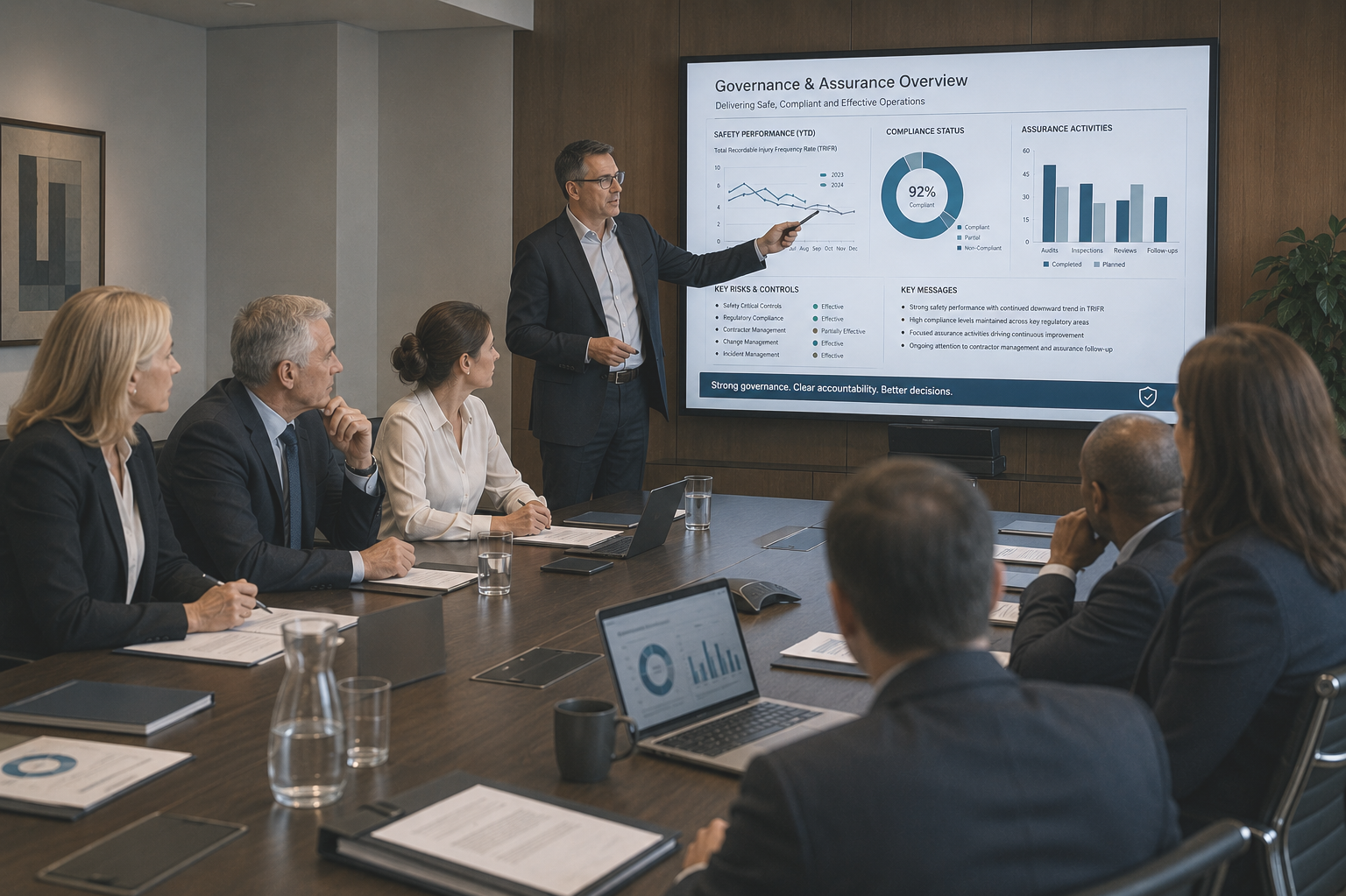 Governance, operational assurance and leadership accountability advisory.