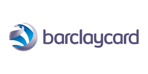 Barclaycard logo with blue dolphin graphic