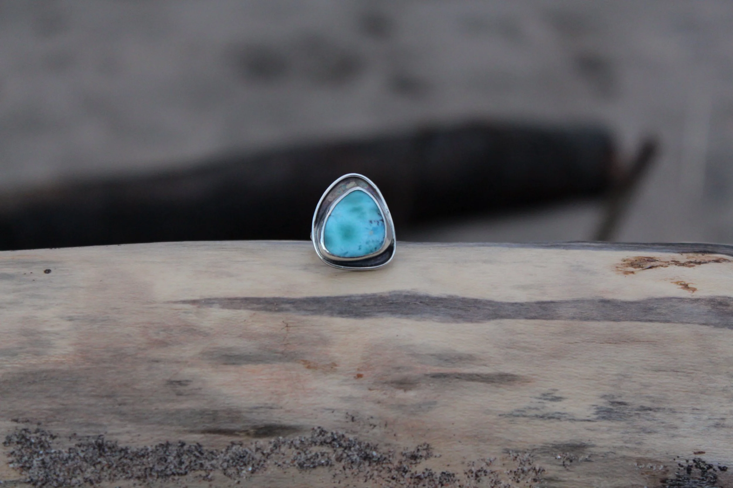 Larimar Curve Ring