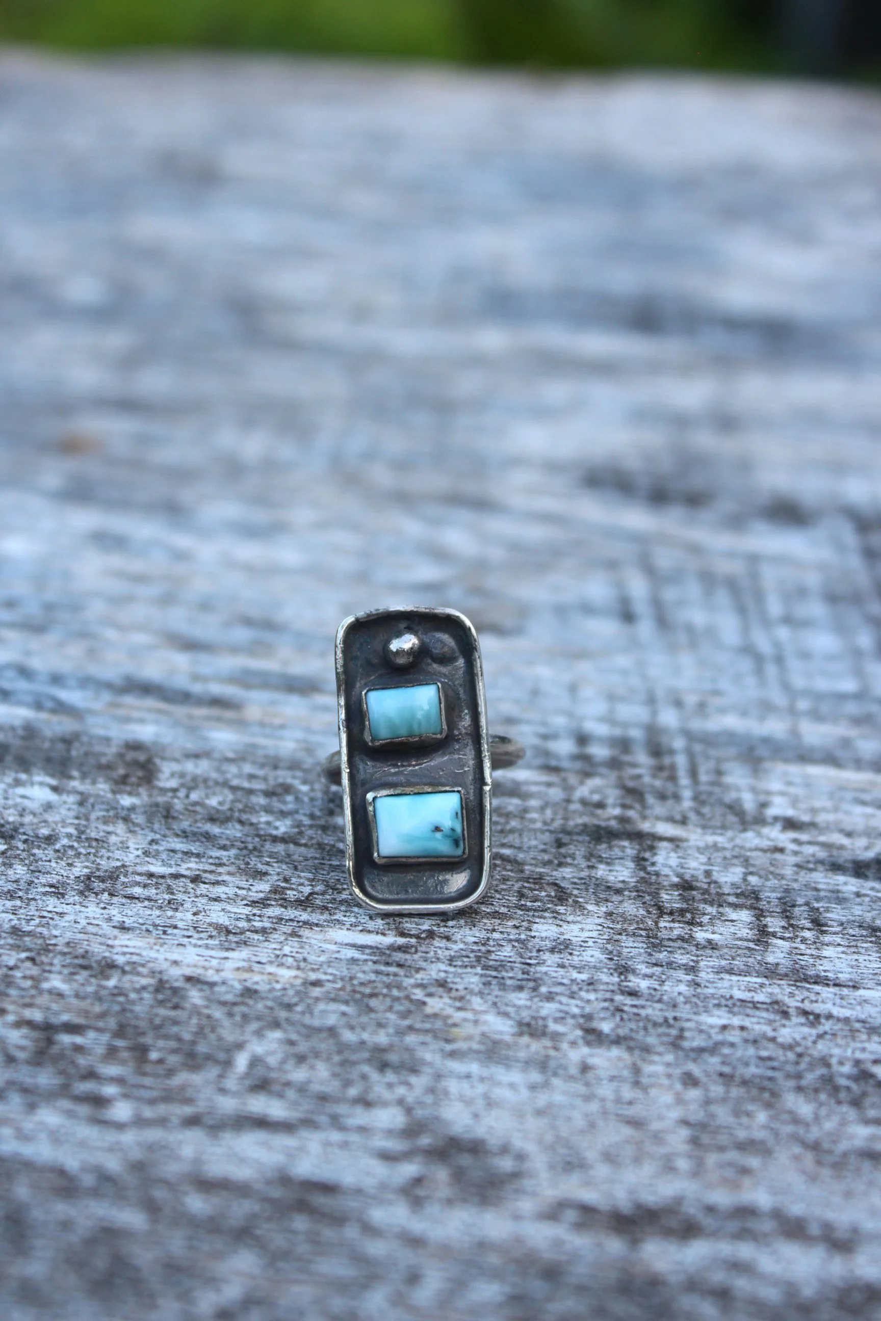 Duo Larimar ring