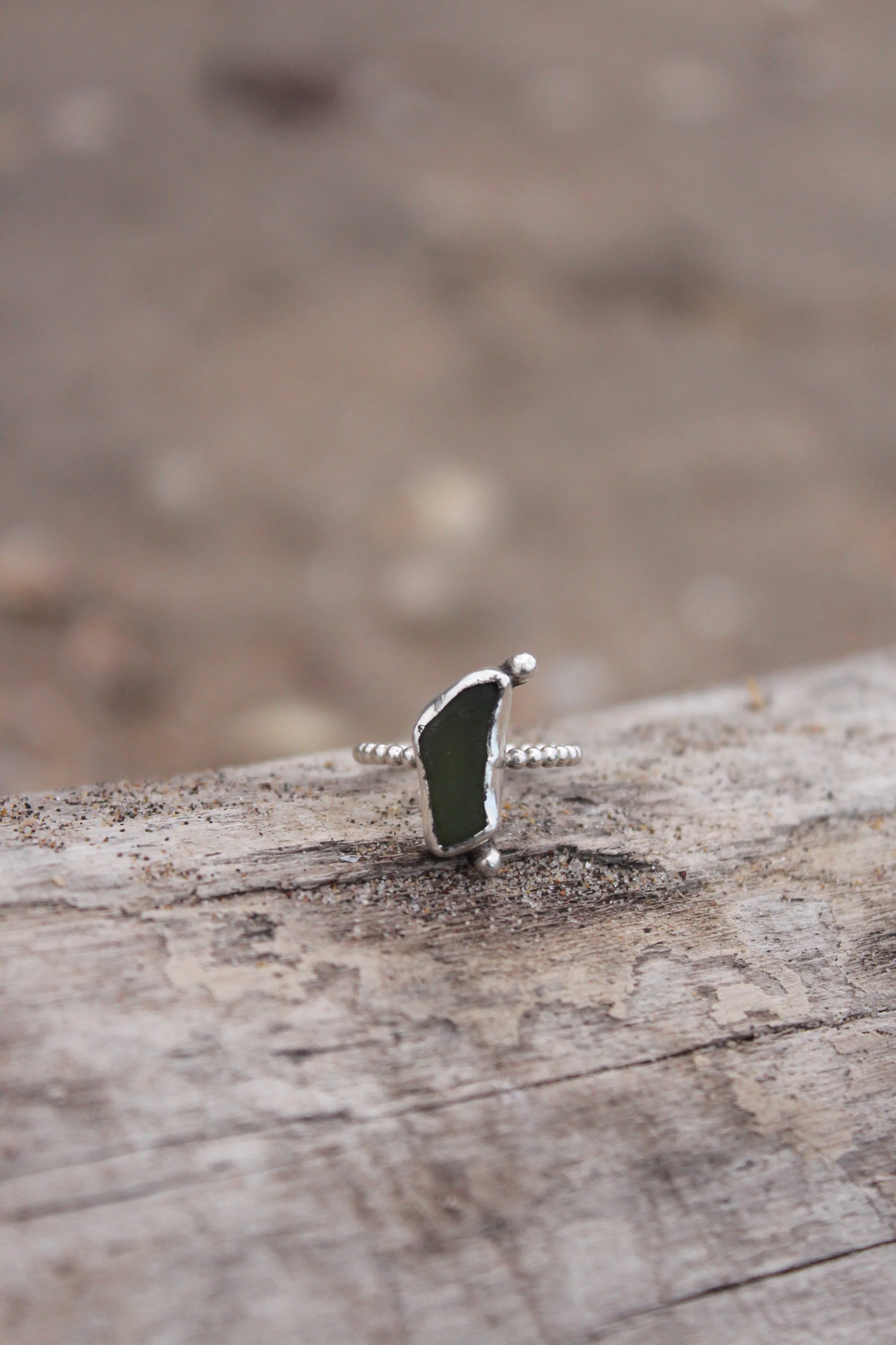 Forrest Sea-glass ring