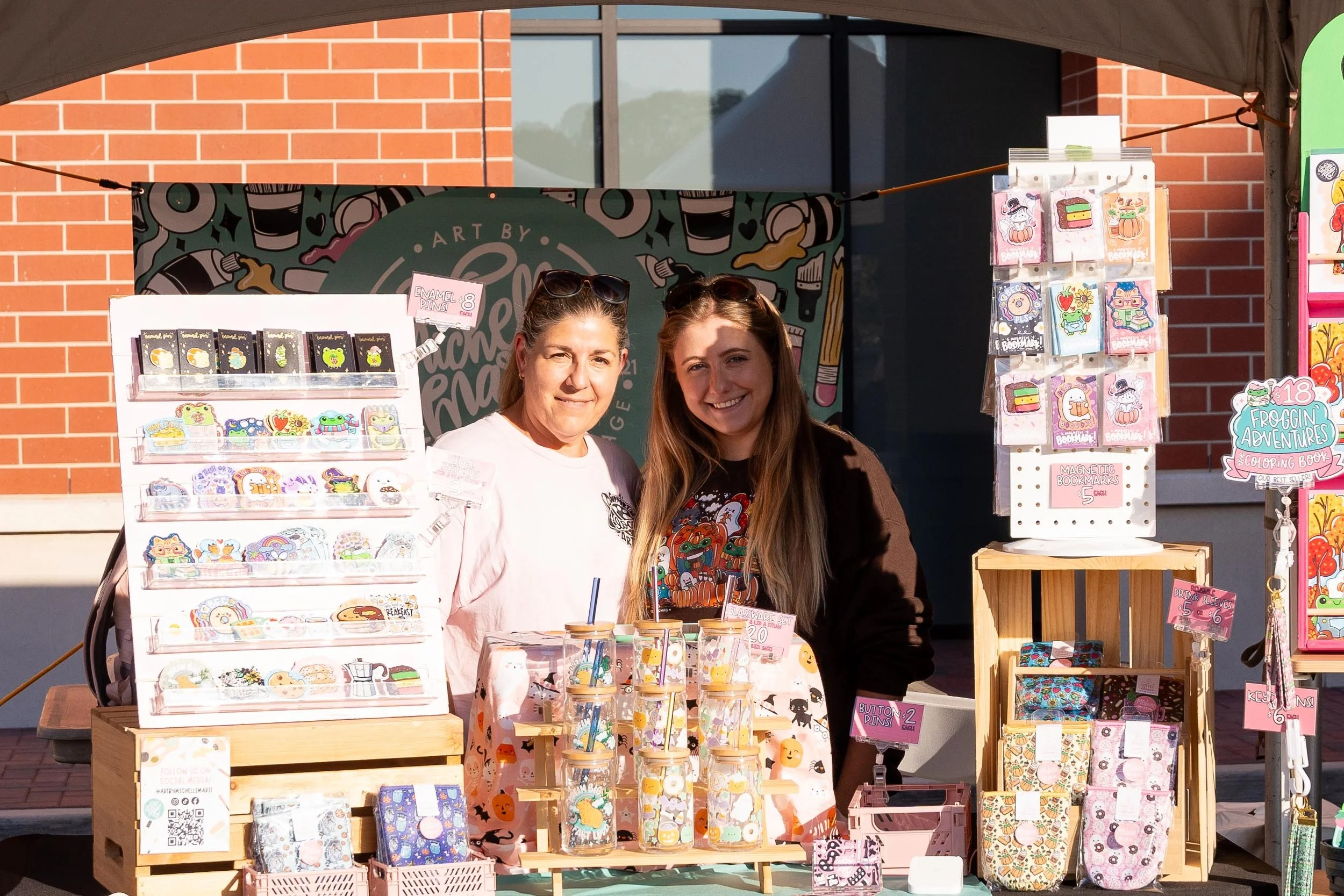 Artist Vendor With Merch At Booth