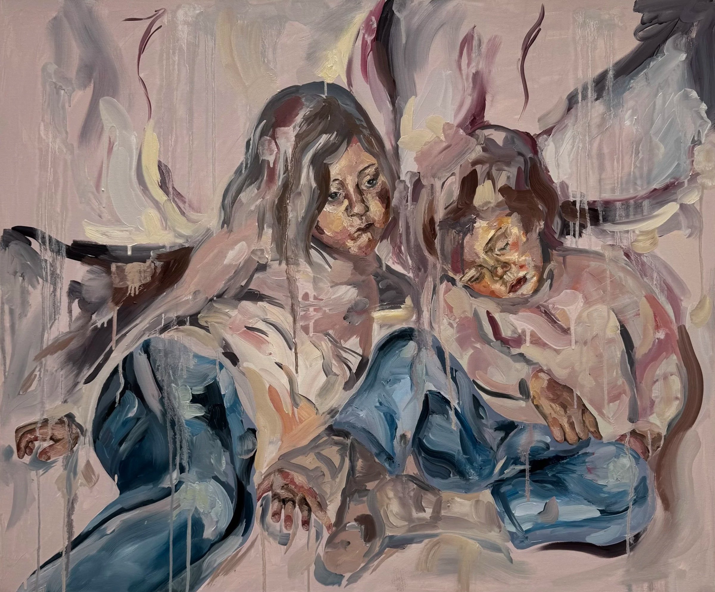 Me and Leah (2026) - Oil on Canvas, 100 × 120 cm