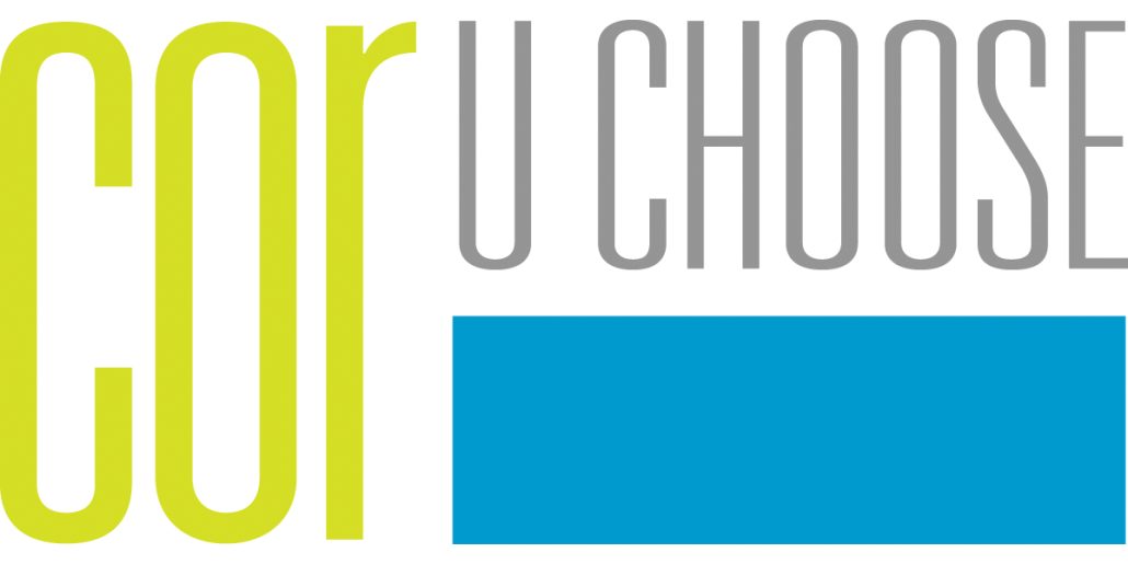 Colorful logo with yellow, gray, and blue sections and partial text.