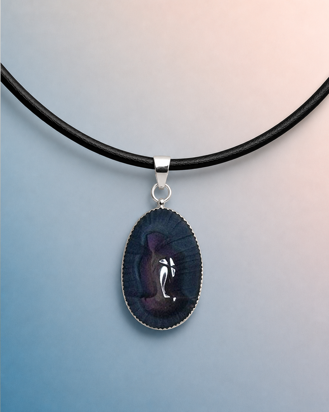 Rainbow Obsidian Guadalupe Pendant No. 1