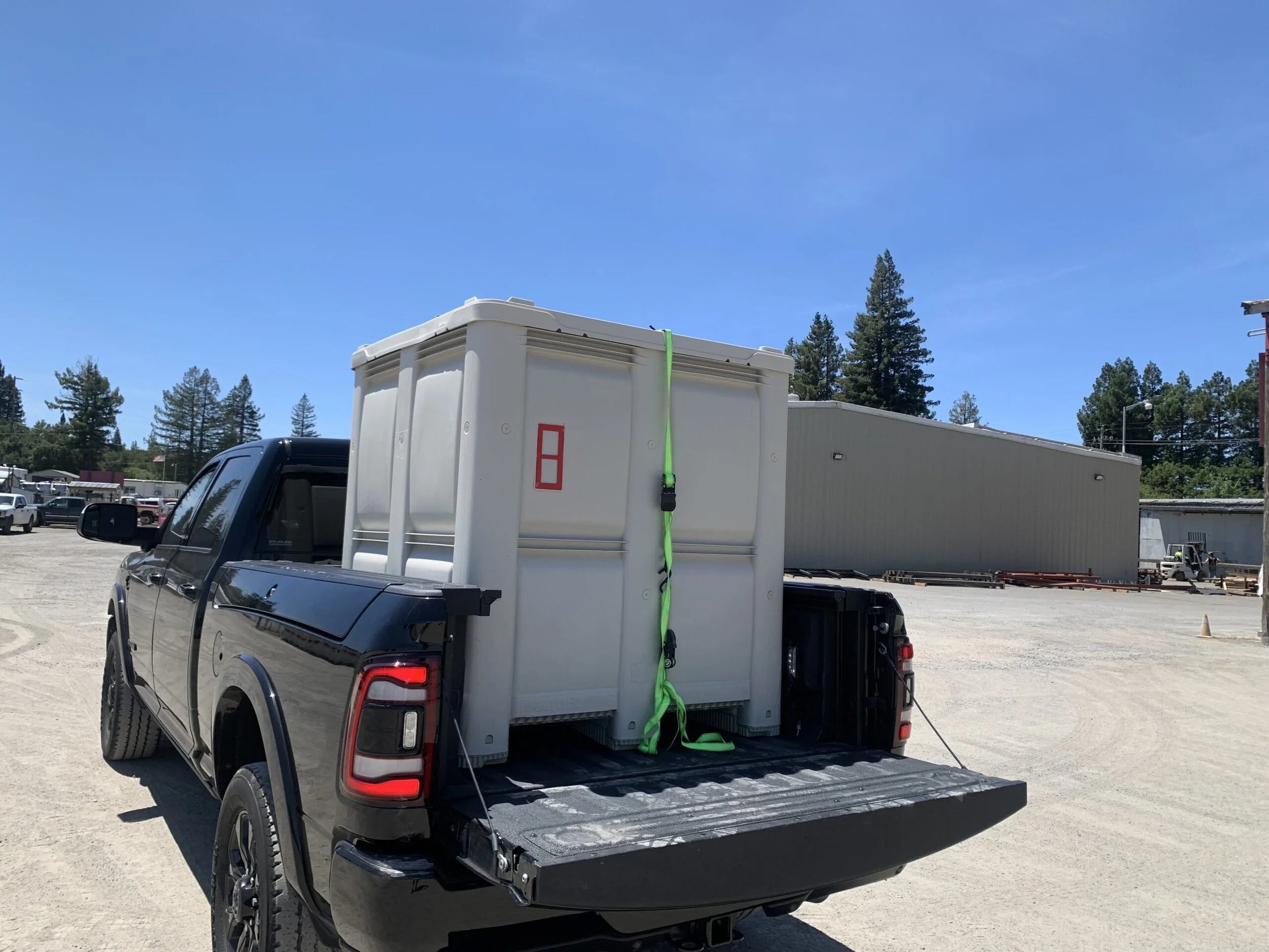 truck and grape bin