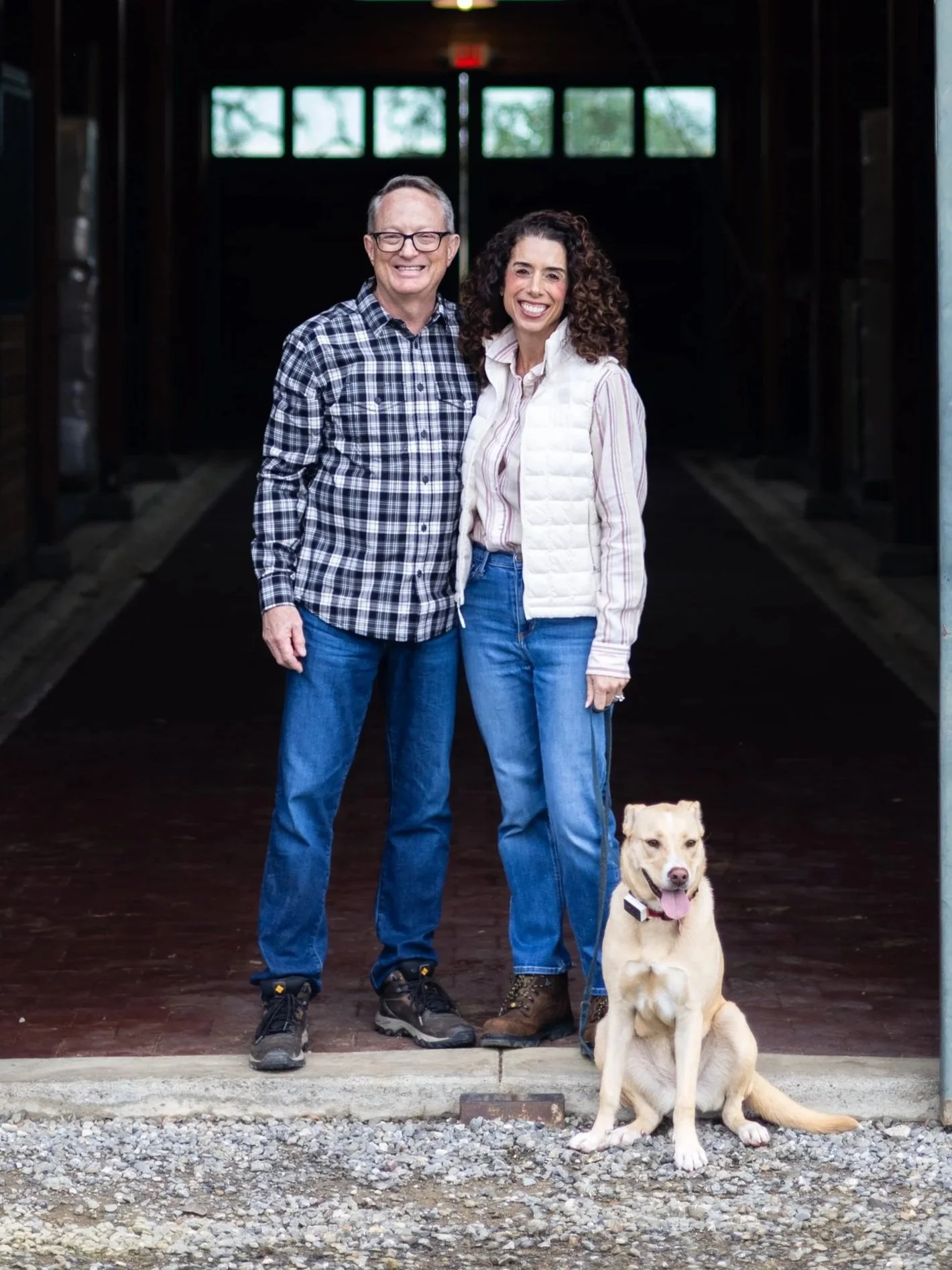 Image of vintners and their dog