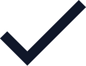 Black upward trending arrow with a check mark