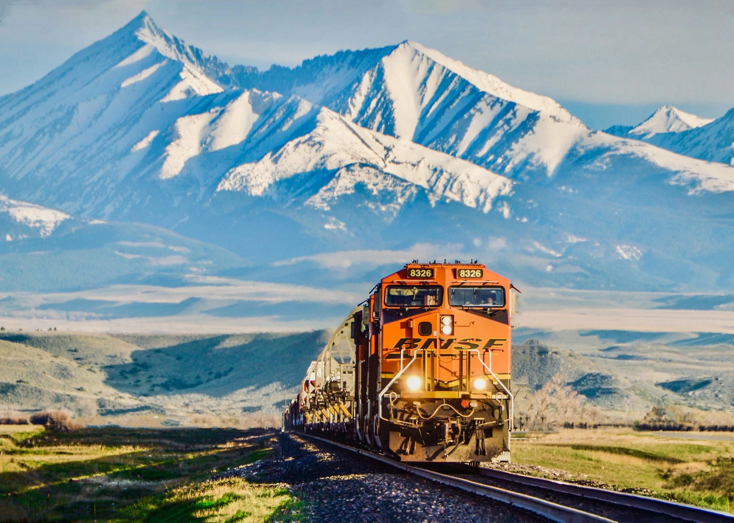 BNSF train in Montana