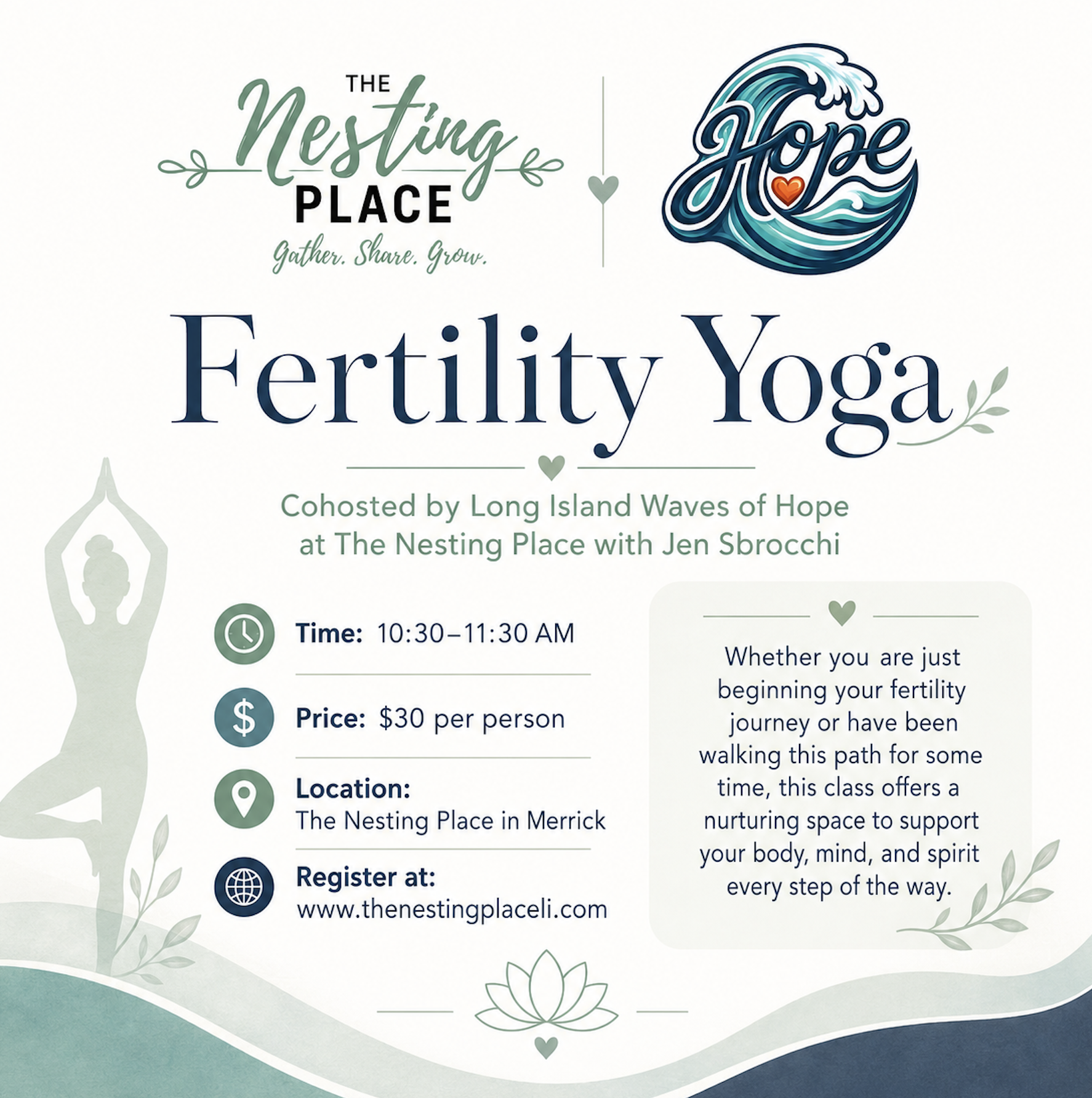 Fertility Yoga at the Nesting Place