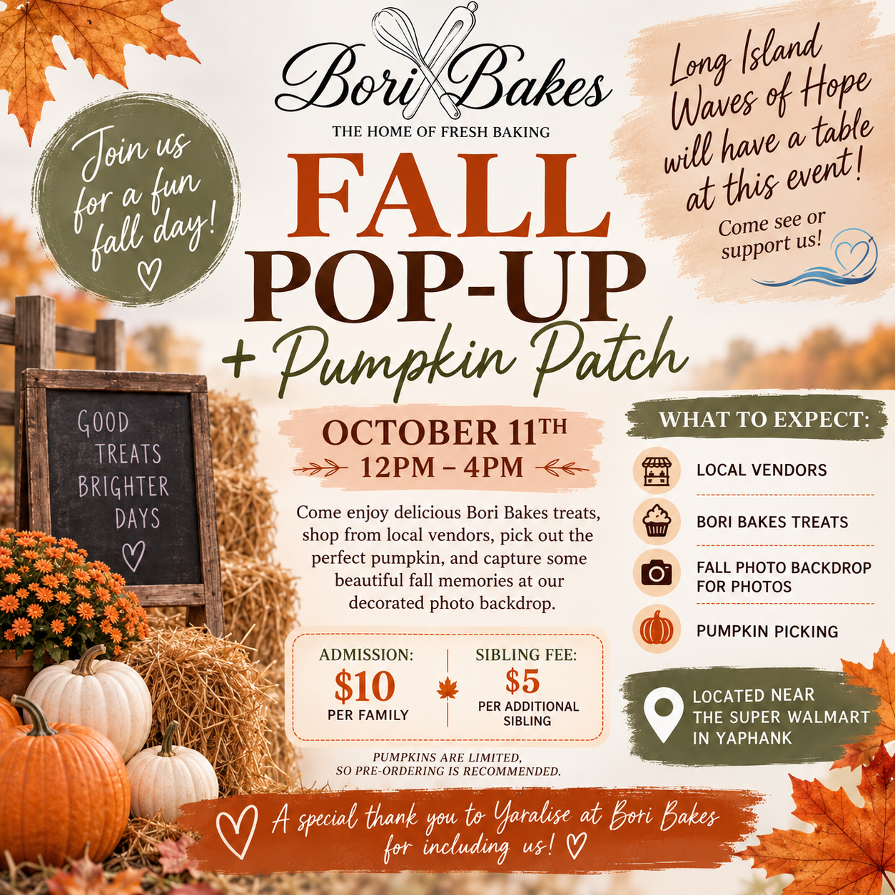 Fall Pop Up and Pumpkin Patch