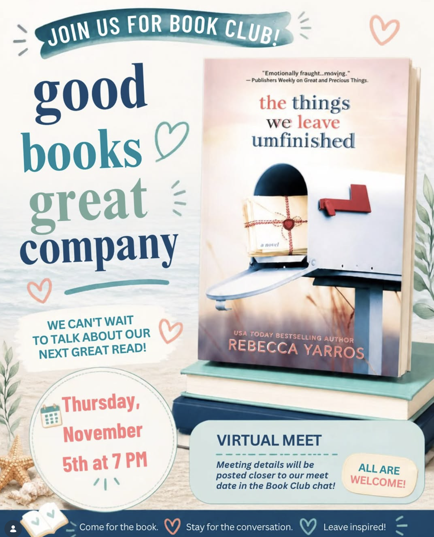 November Virtual Book Club Meet