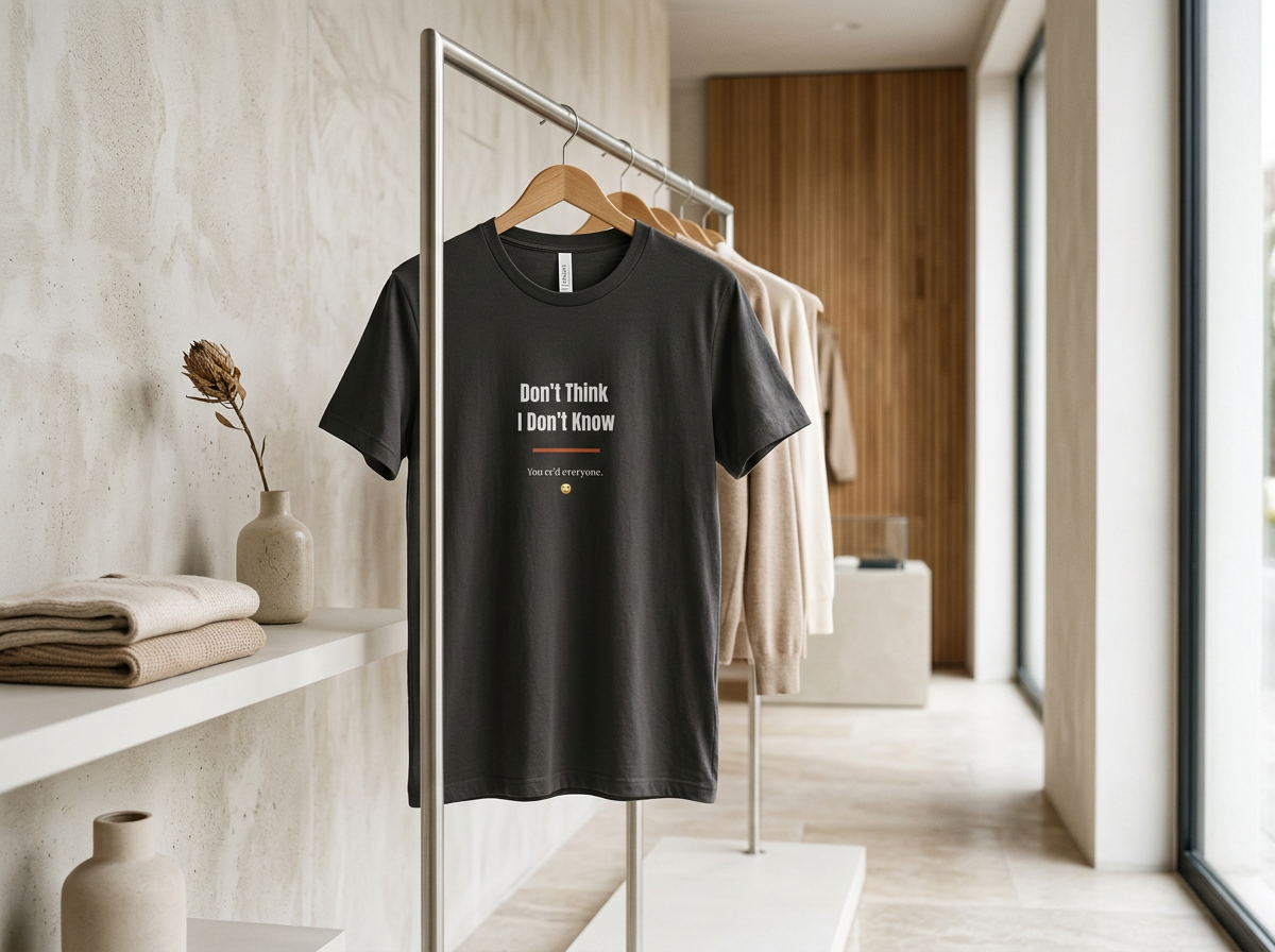 Don’t Think I Don’t Know™ Tee — Choose Your Tagline