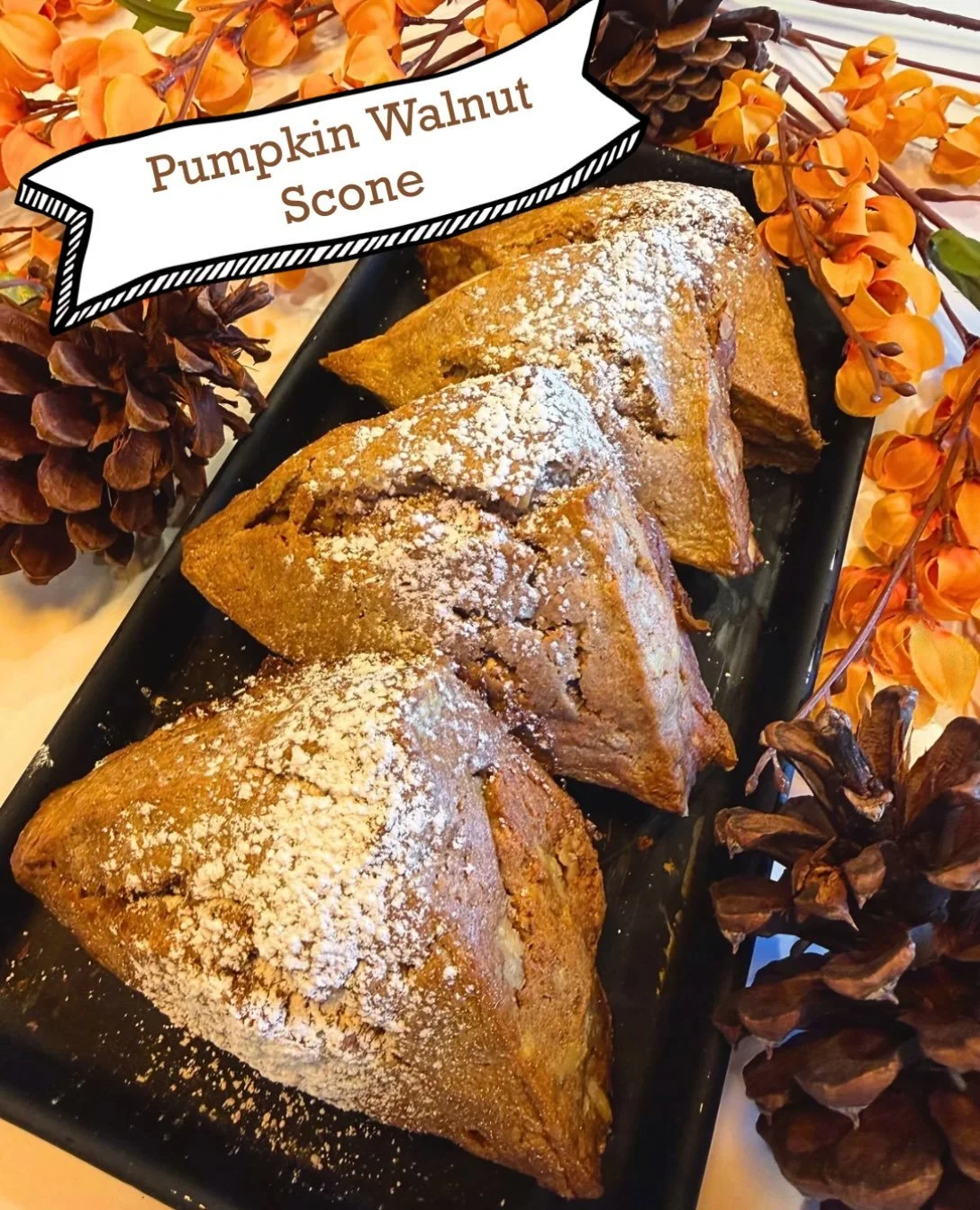 Stop by on this cool morning to pick up a new Pumpkin Walnut scone! Perfectly spiced and a crunch of walnut makes this the perfect early fall treat 🍂🍁