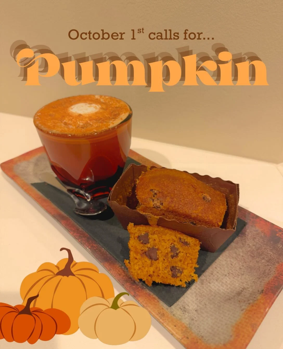 1874 is the pace for fall treats! Both drinks and pastries, we&rsquo;ve got a little something for everyone 🎃🍁

#pumpkinpielatte #psl #coffeeshop #roastery #njcoffee