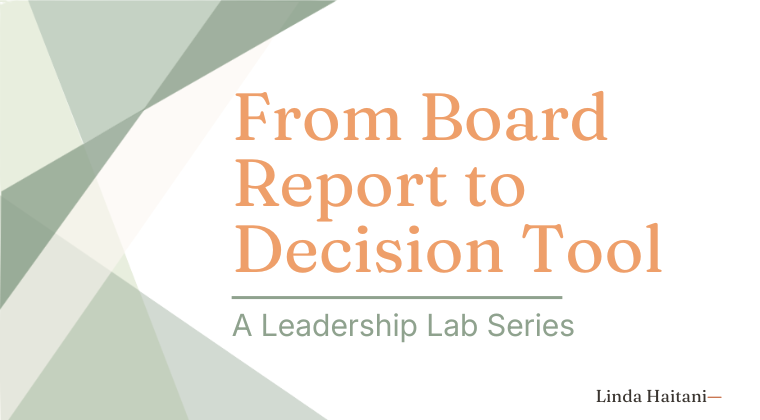 From Board Report to Decision Tool video thumbnail