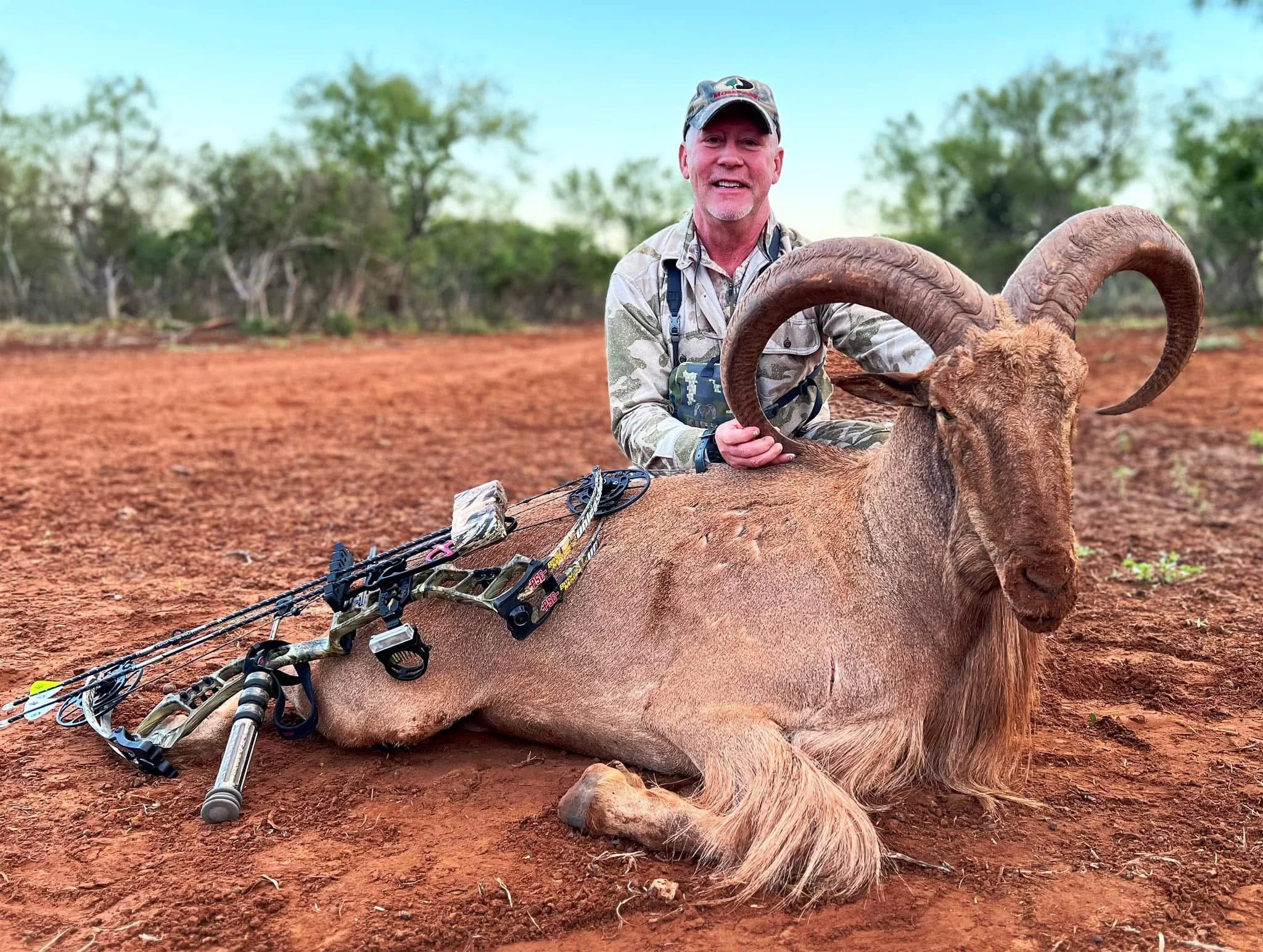Aoudad Sheep Archery Hunt Texas G2 Ranch Hunting Exotic Exotics Bow.JPG