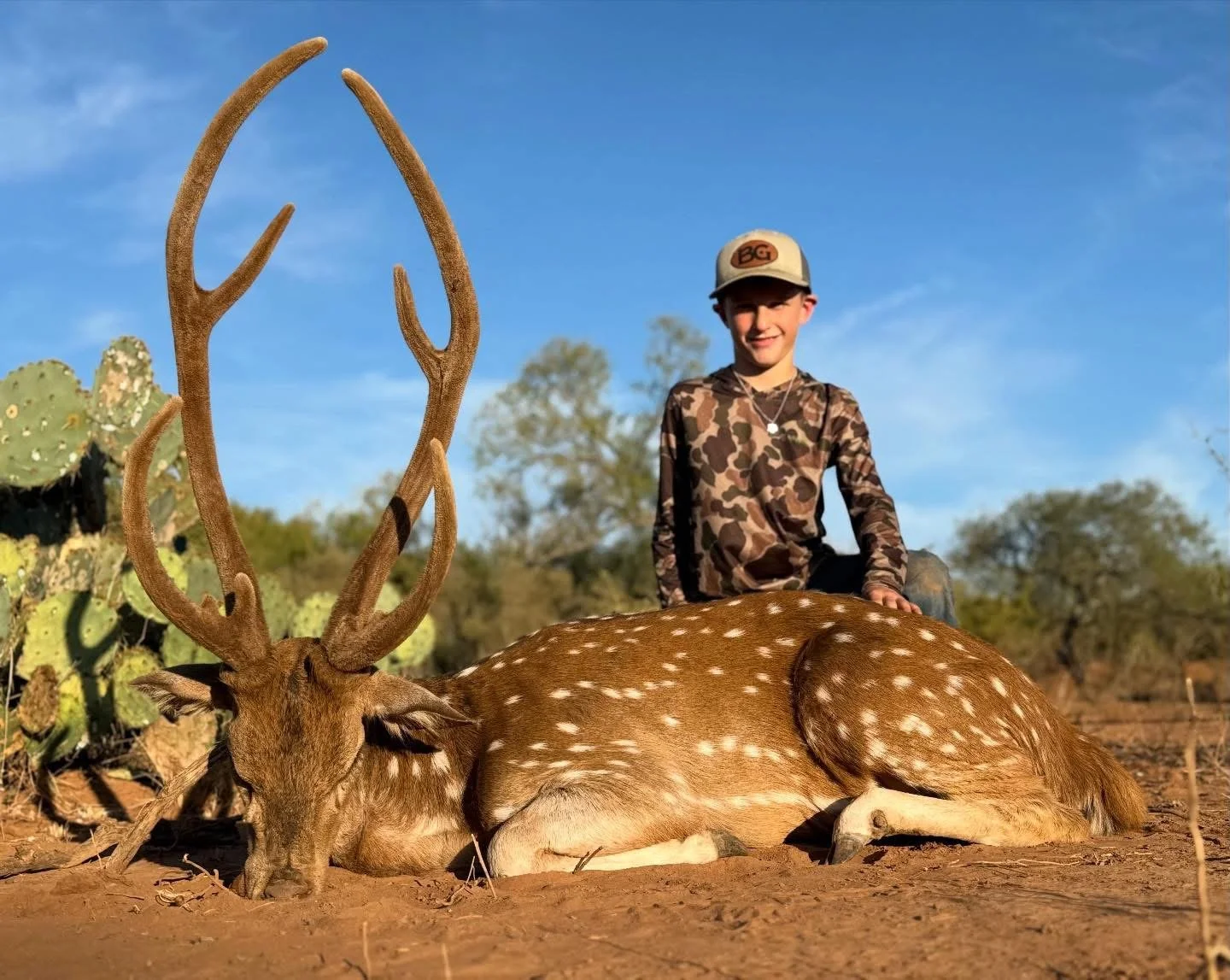 Axis Buck Texas Hunt G2 Ranch Non Typical Exotic Hunting Youth Hunt.JPG