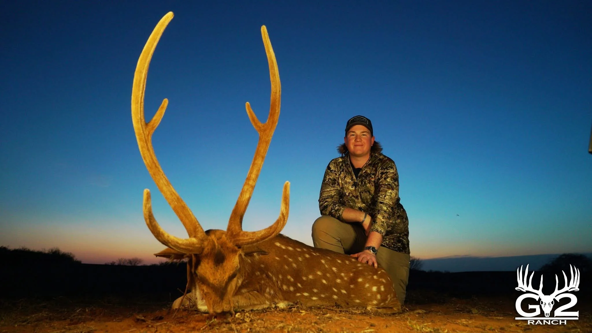 Velvet Axis Buck Youth Hunt Hunting Exotic Exotics Big Deer.JPG