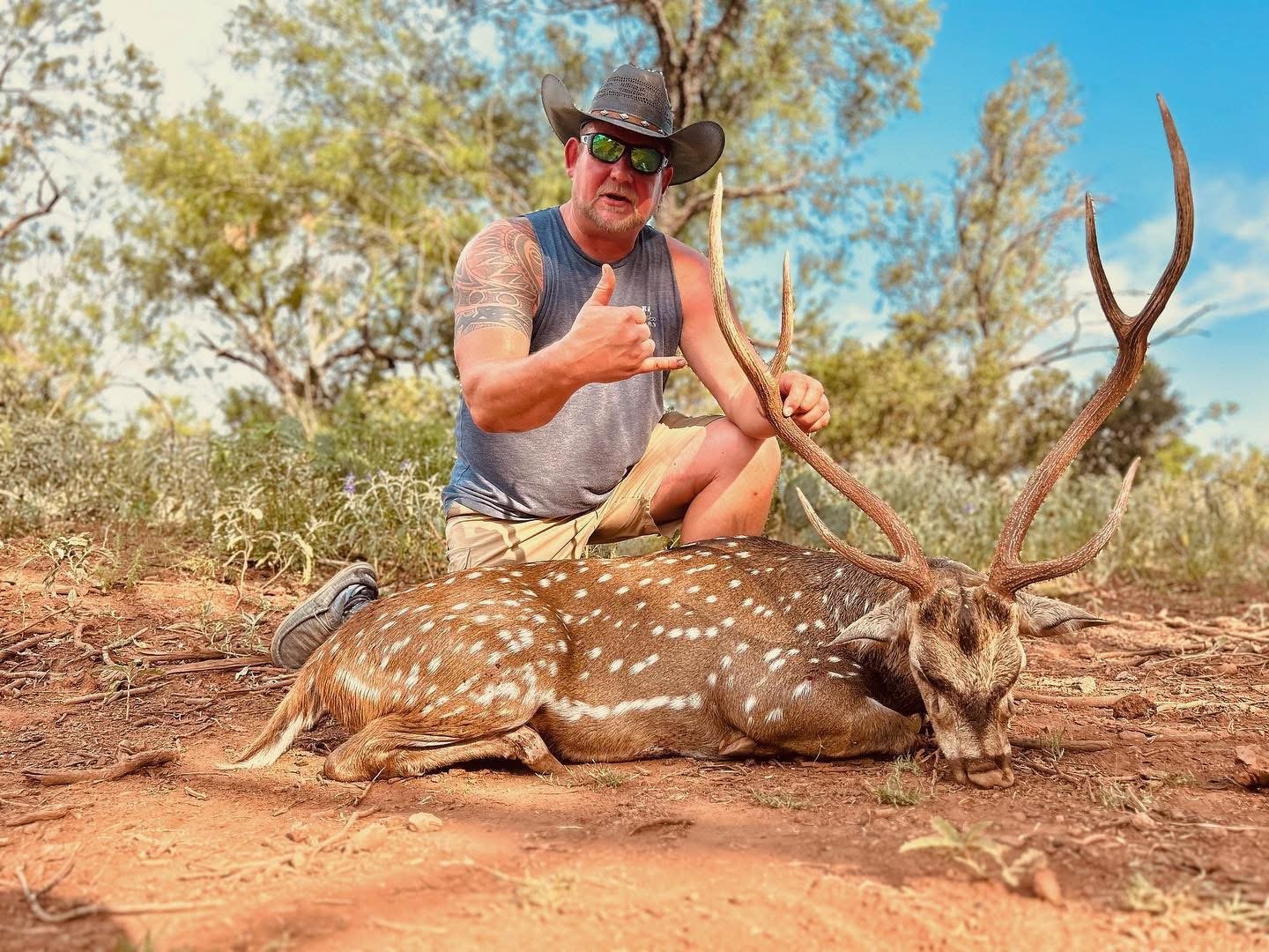Axis Buck Hunt Texas Deer G2 Ranch Hunting Exotic Exotics.JPG