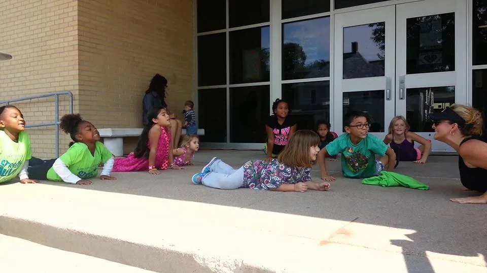 Teaching children at McPhee Elementary