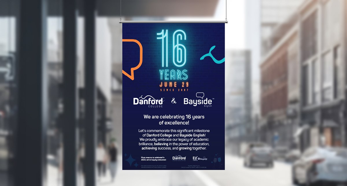 Poster Design - 16 Years Celebration of Star Gazers Education.