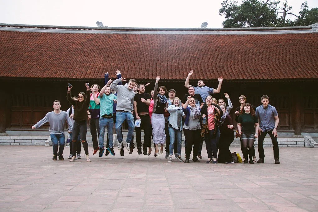 Students having fun in Vientma