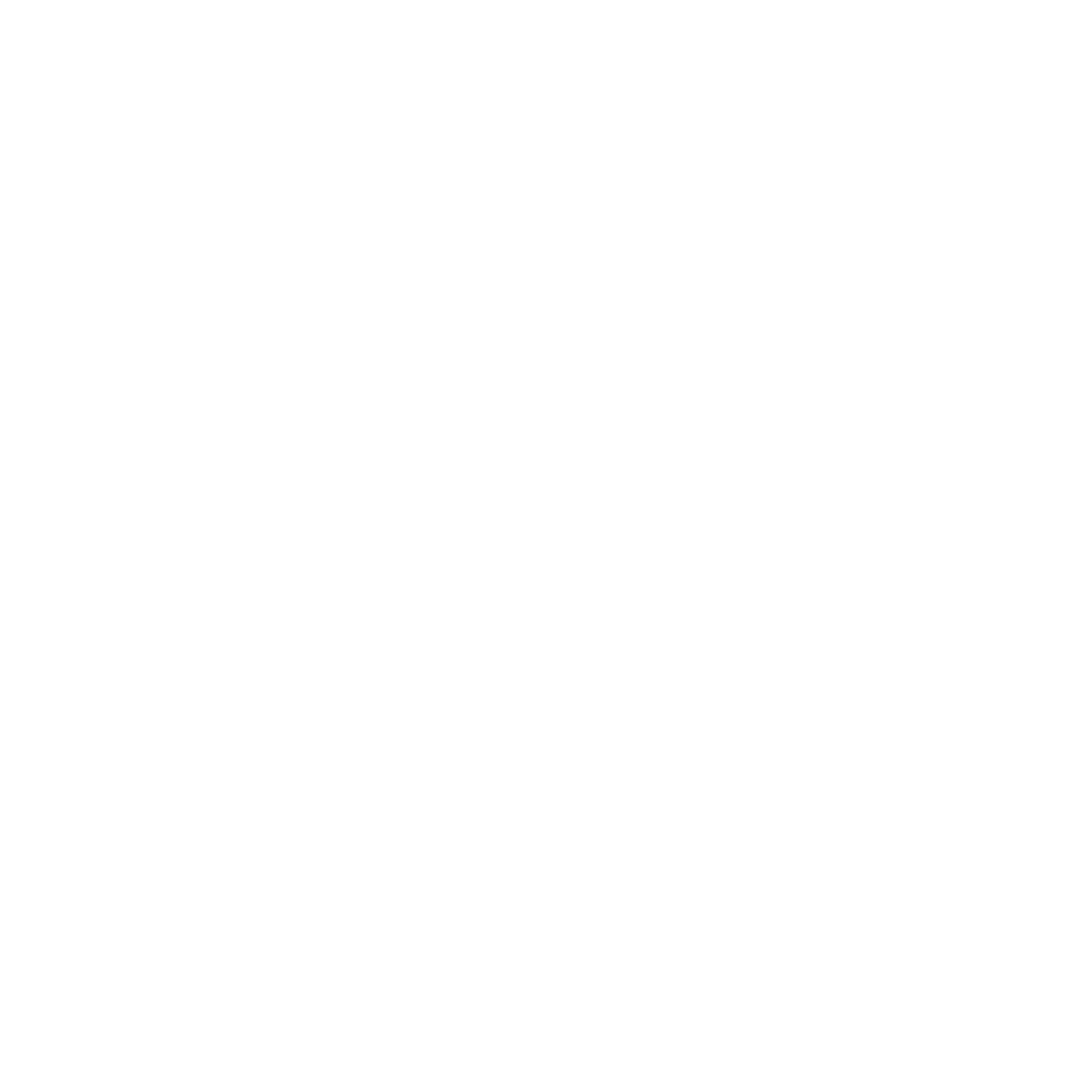 A white outline drawing of a beach scene with a palm tree, small island, sun, and ocean waves on a black background.