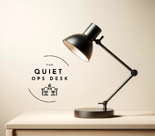 'The Quiet Ops Desk' to manage your life with quiet precision.