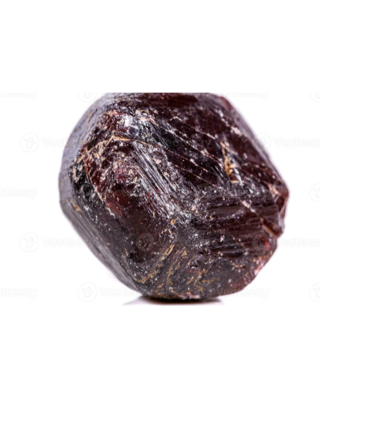 Raw garnet gemstone