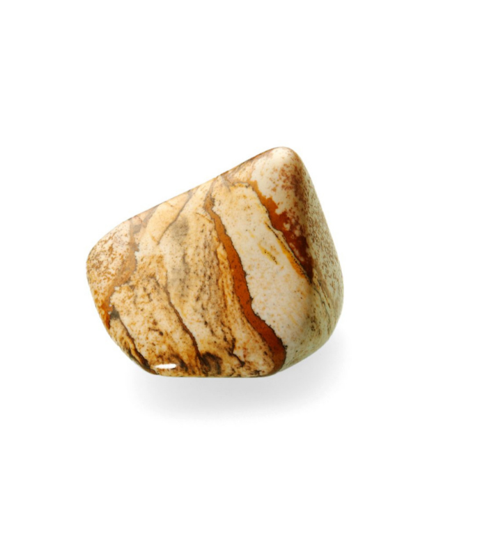 Polished picture jasper gemstone