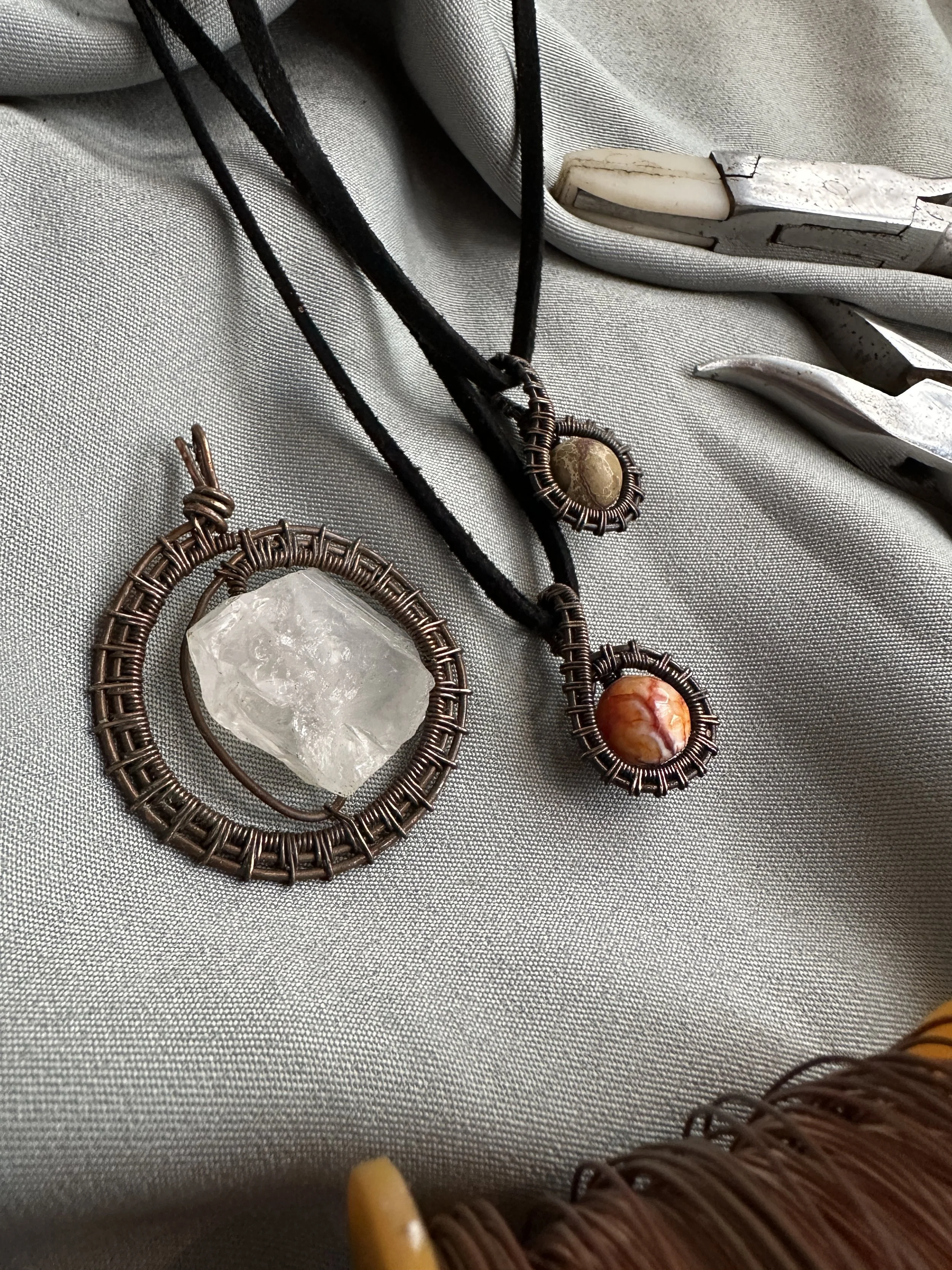 Cppper crystal pendant workshop phuket