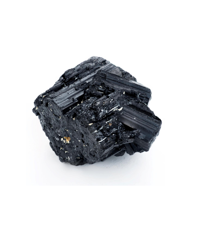 Natural black kyanite gemstone