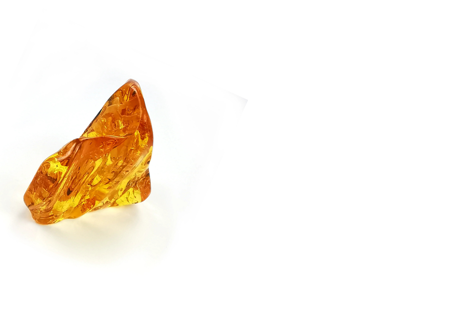 Polished anber gemstone