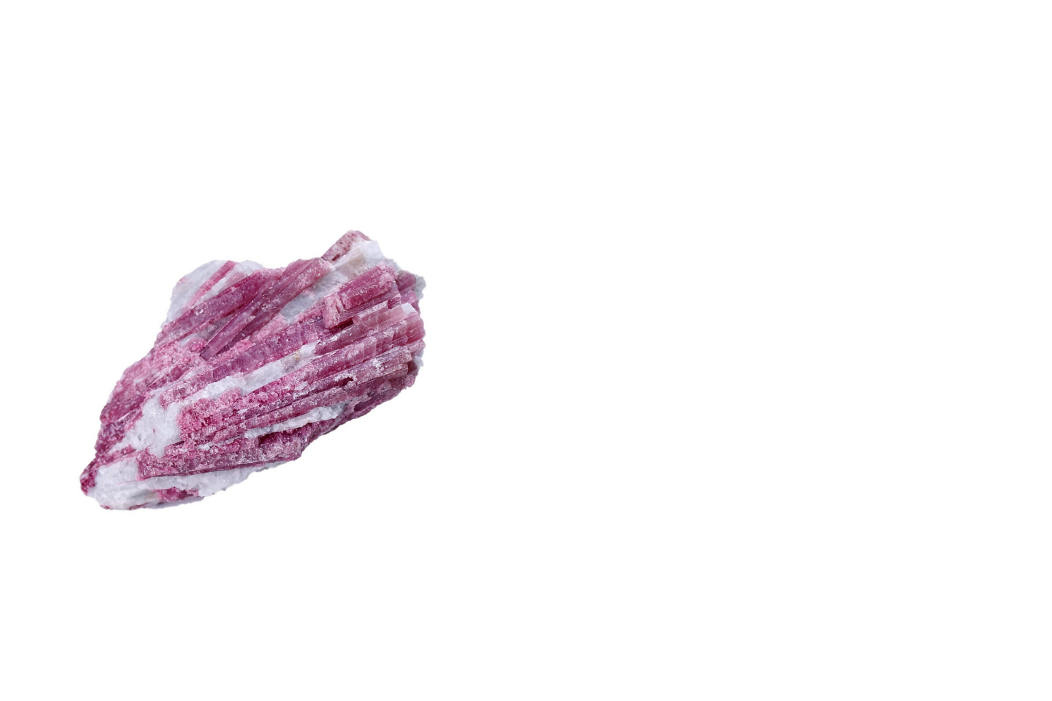 Raw pink tourmaline gemstone