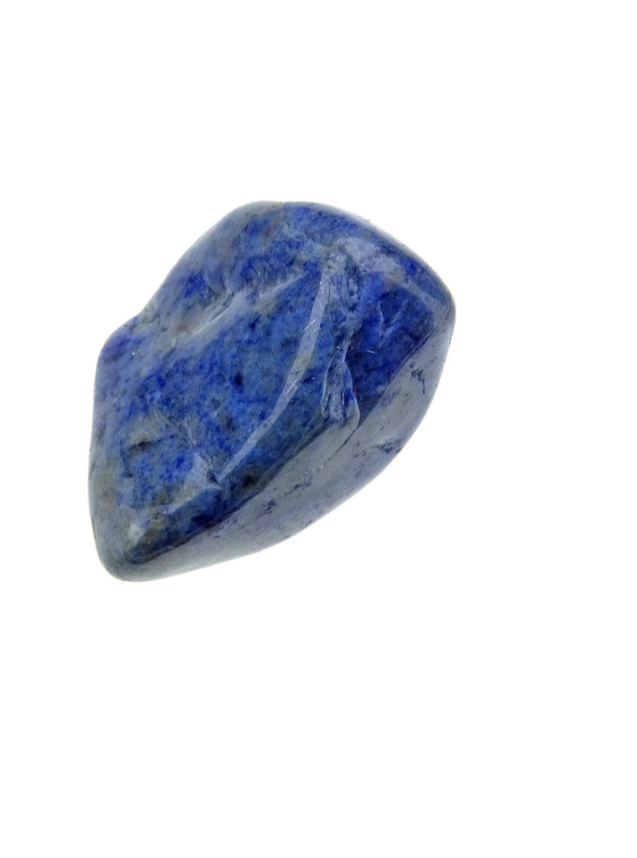 Polished dumortierite gemstone
