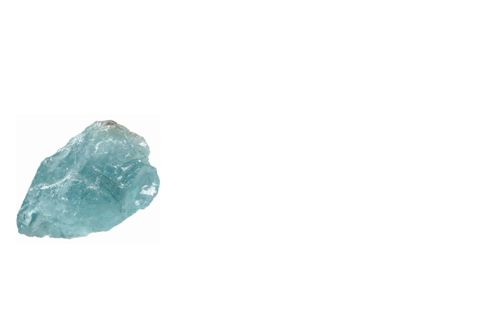 Natural aquamarine gemstone