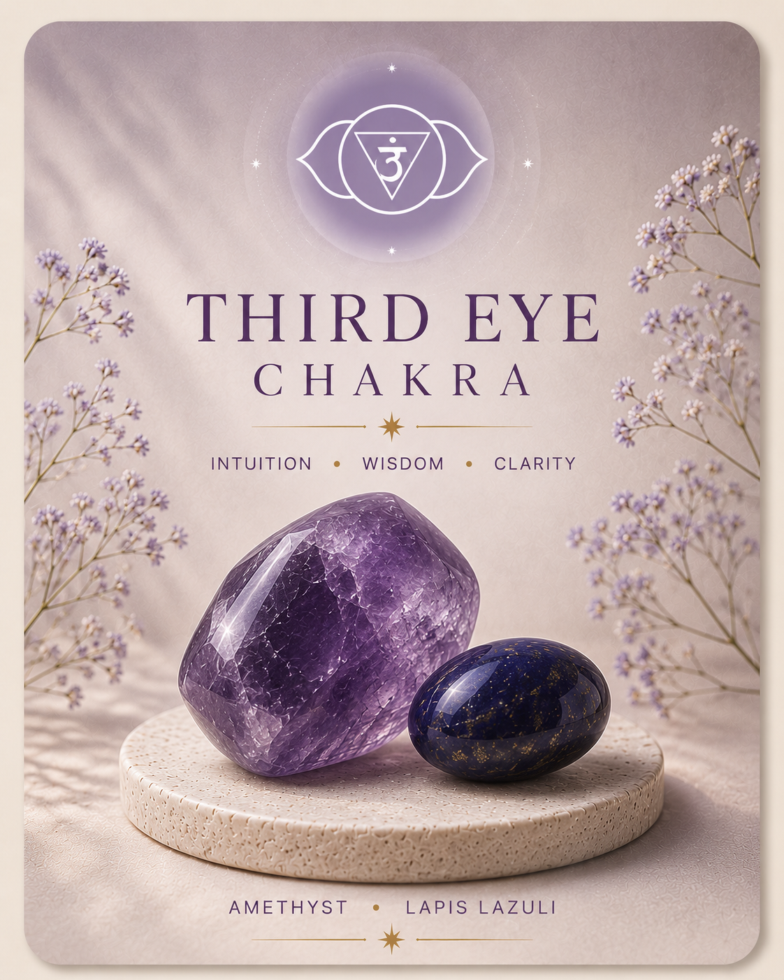 Third eye chakra crystal guide