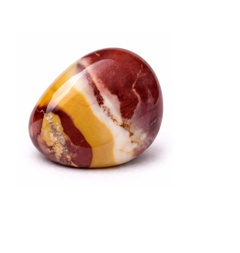 Polished mookaite jasper gemstone