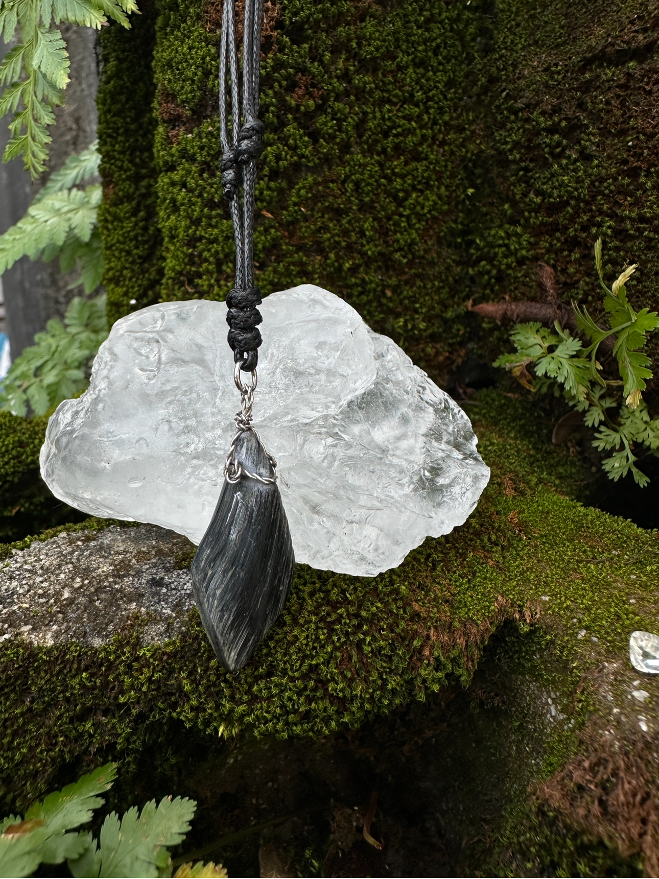 Hawk’s Eye Pendant Necklace – Handcrafted Sterling Silver Gemstone Jewelry