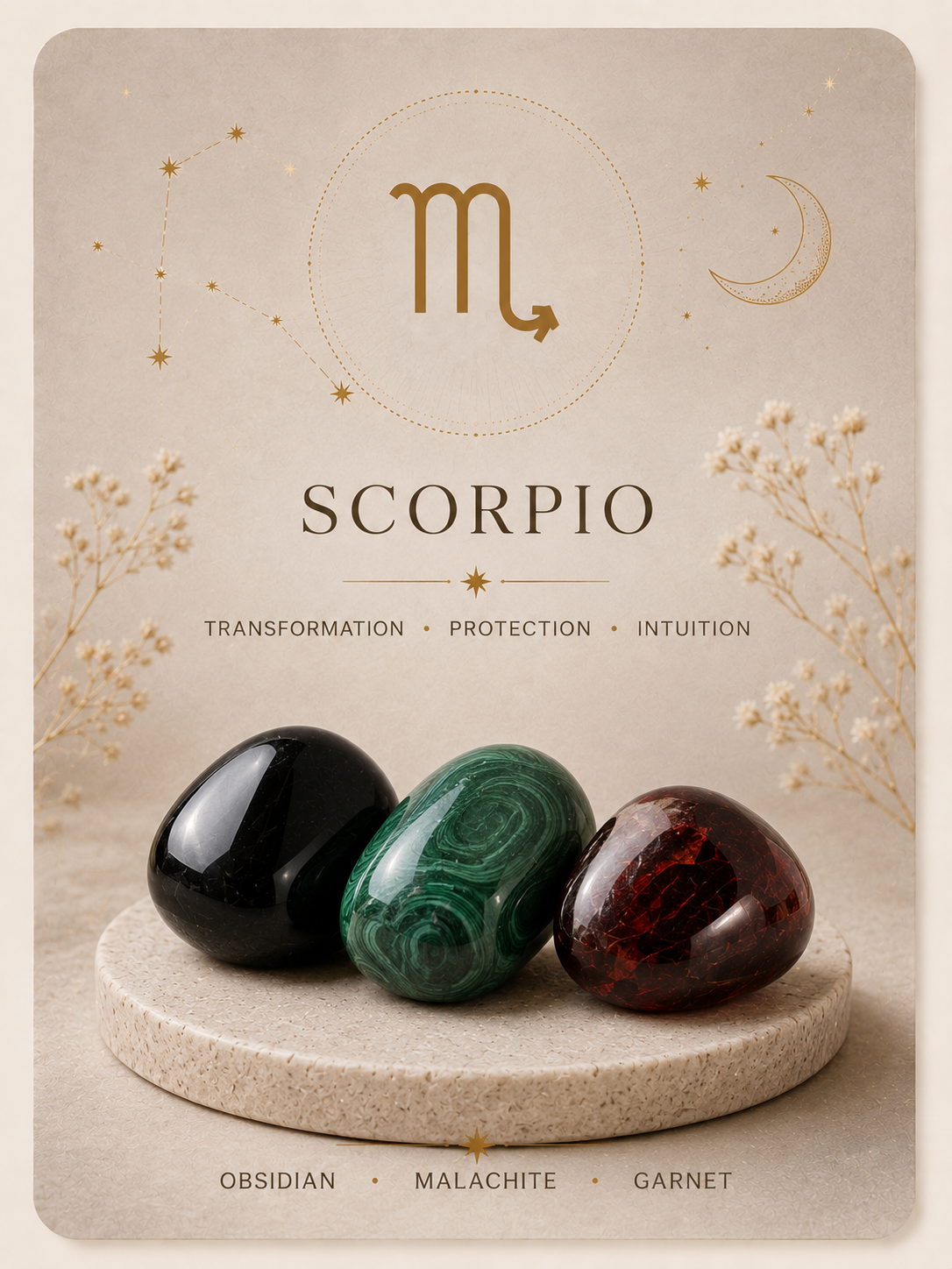 Scorpio zodiac crystal guide