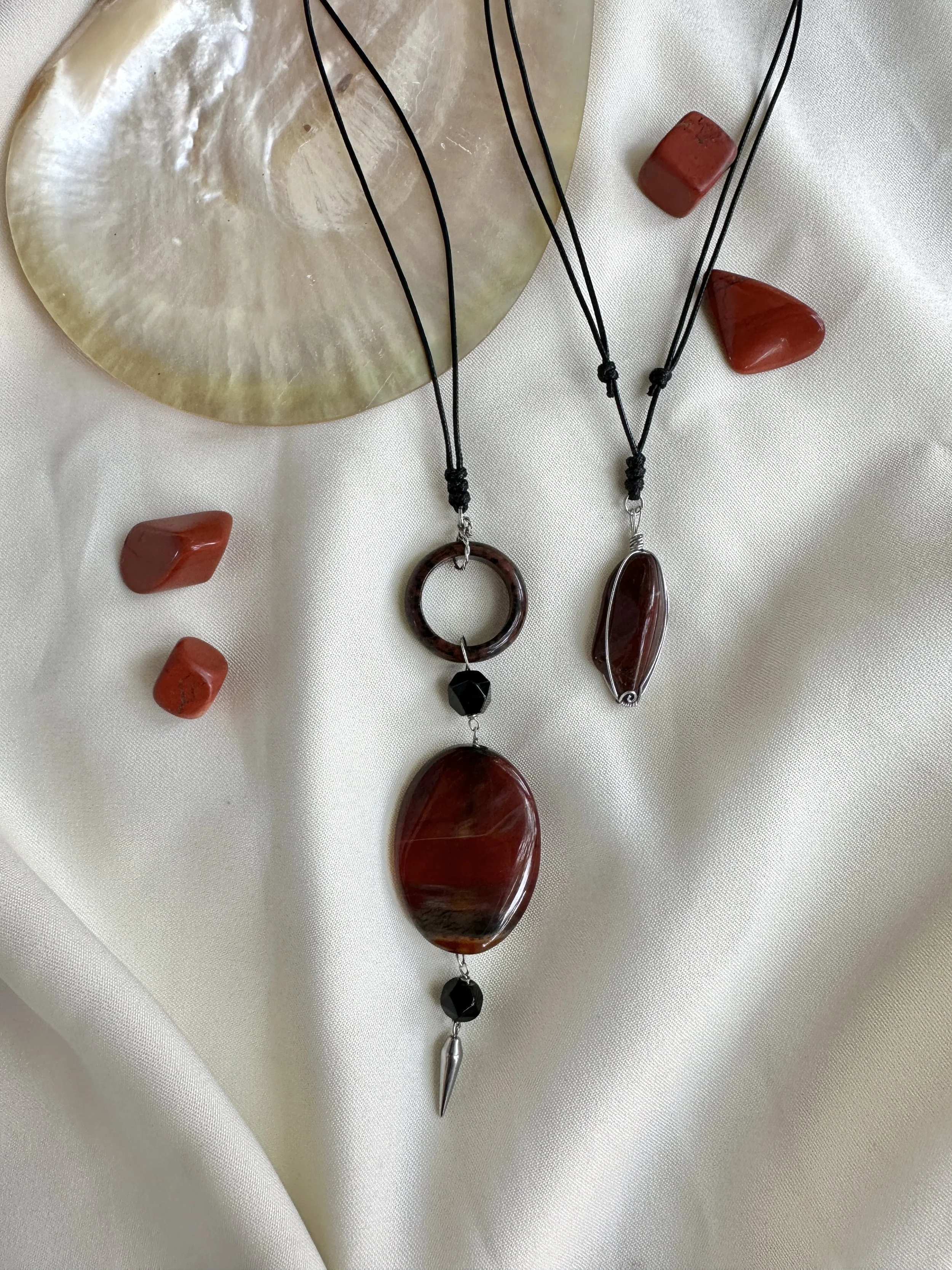 Mahogany Obsidian Necklace – Handcrafted in Sterling Silver