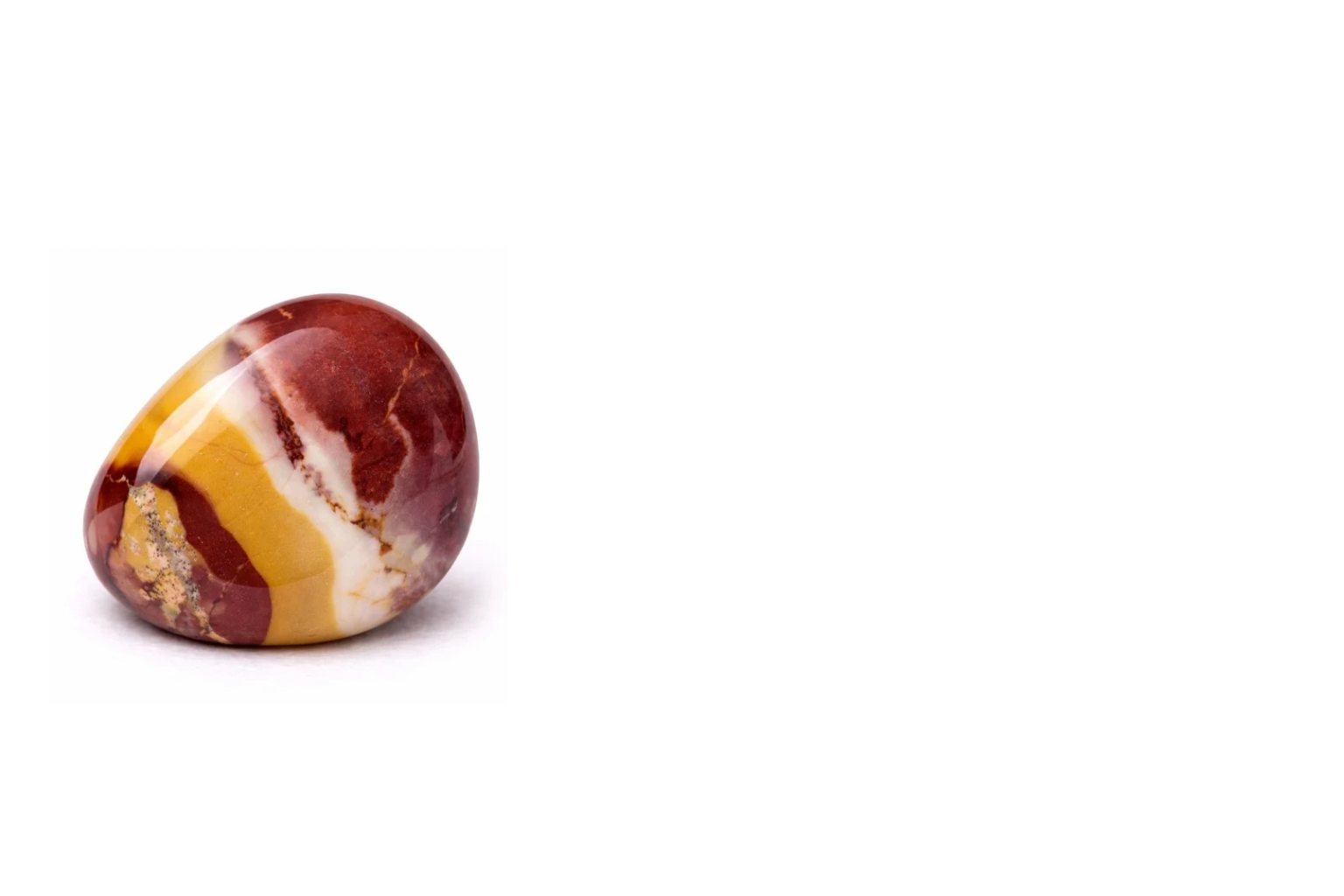 Polished mookaite gemstone