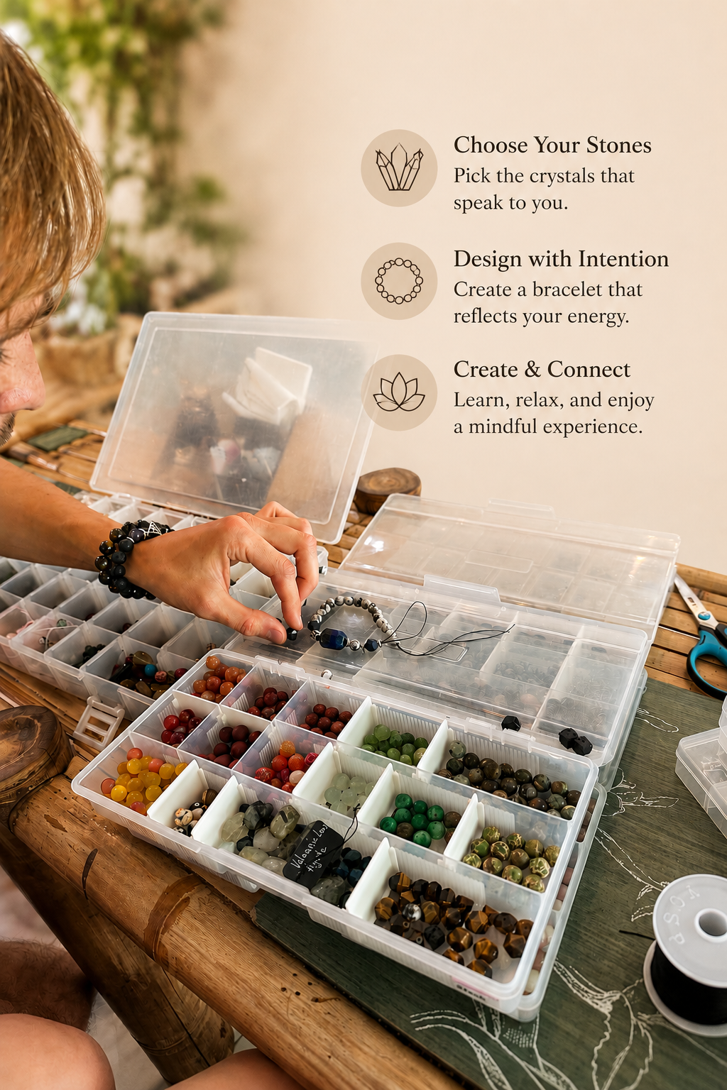 Crystal bracelet workshop in phuket