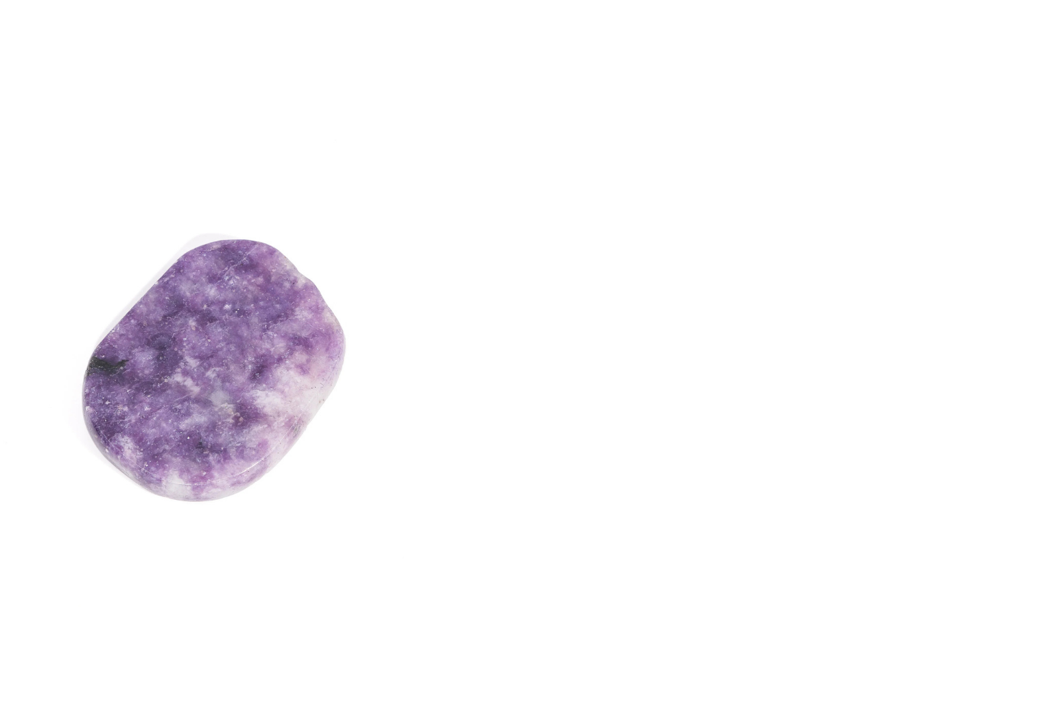 Polished lepidolite gemstone