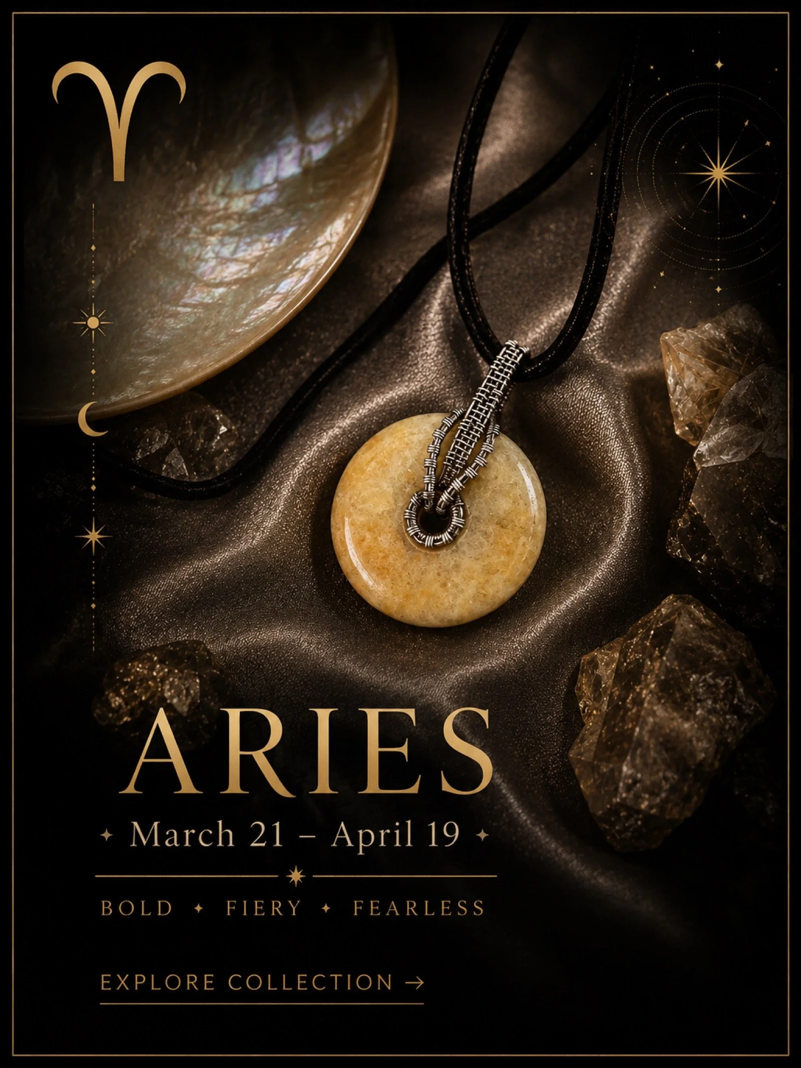 Bold and energetic gemstones inspired by courage, action and adventurous Aries spirit.