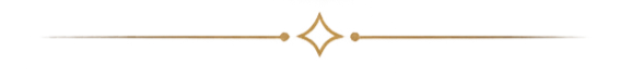 A decorative divider with gold accents and a central diamond-shaped ornament.