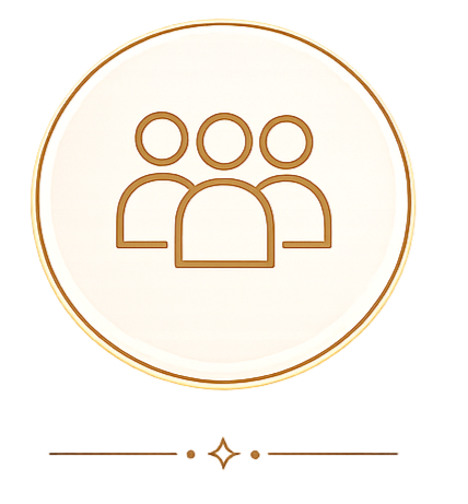 Icon of three people representing a group or team.