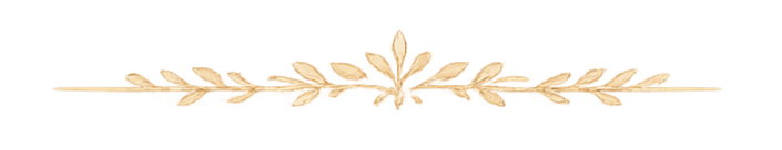 Decorative gold floral design with leaves and petals